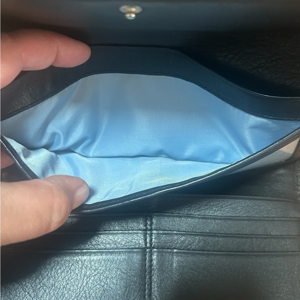 Coach SoHo Pleated Black Leather Clutch Wallet - Picture 9 of 9
